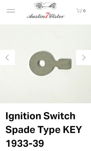 Austin seven ignition - seven, key